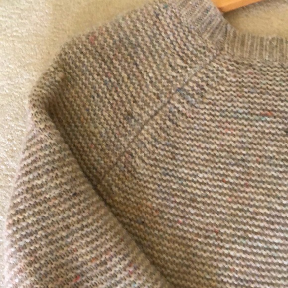 Madewell oatmeal rib sweater with pretty flecks of color Bell sleeves - Picture 15 of 15